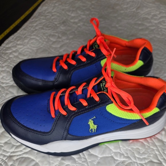 Polo Ralph Lauren Rosette US Open edition Sneakers Mens 9B Blue Orange
